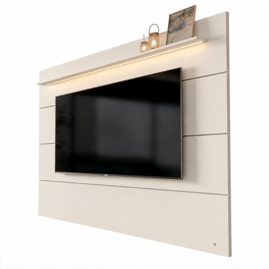 Painel Ripado Moderno Para TV 85¨ Com LED 218cm Bliss EDN 2.2 EDN Off White