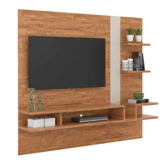 Painel Suspenso Para TV 50 Polegadas Cross 1.8 Lukaliam Amêndoa/Off White