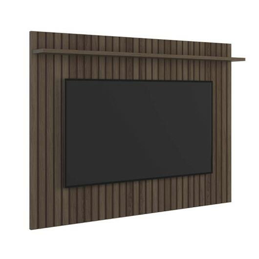 Painel  Frisado Para TV até 75 Polegadas Dallas 184x136 Lukaliam Imbuia/Off White