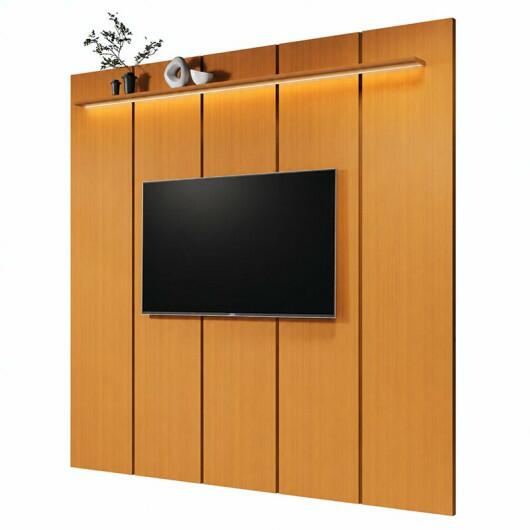 Painel Ripado Para TV até 85¨ LED 225m Estone 2.25 EDN Cedro