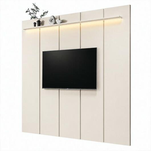 Painel Ripado Para TV até 85¨ LED 225m Estone 2.25 EDN Off White