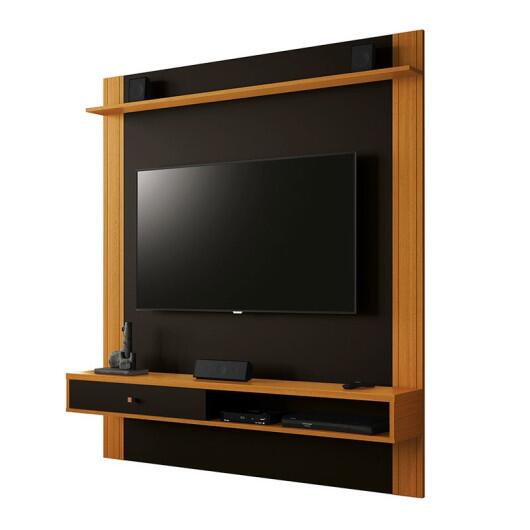 Painel Suspenso Para TV 55 Pol 1.5 Adapt EAX Móveis Preto/Cedro