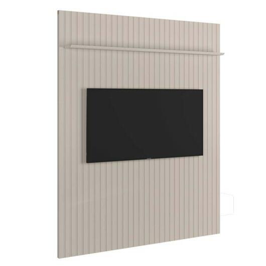 Painel Frisado 191x250cm Para TV 75 Polegadas Oslo Lukaliam Off White