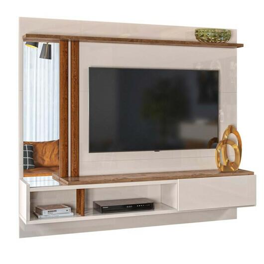 Painel Para TV Até 60 Pol Inovare 1.8 Lukaliam Off White/Canela
