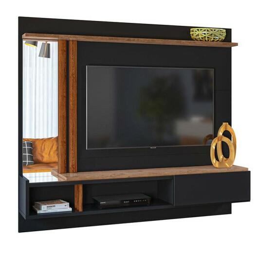 Painel Para TV Até 60 Pol Inovare 1.8 Lukaliam Preto/Canela
