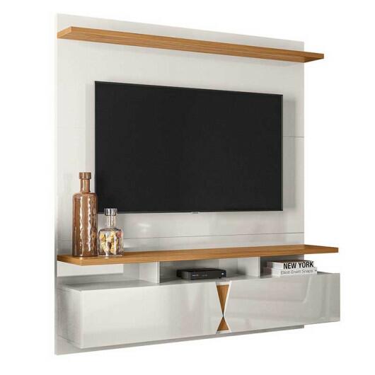Painel Para TV 55 Polegadas Pequeno Imola 1.36 Lukaliam Off White/Tauari
