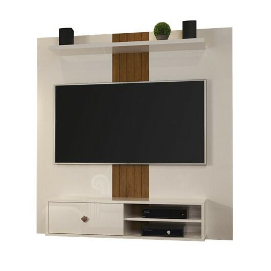 Painel Para TV 50 Polegadas 5024 JB Bechara Pérola/Caramelo