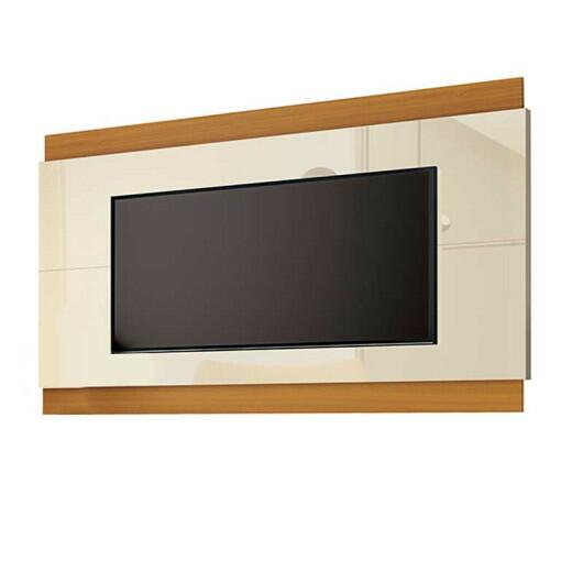 Painel Para TV 75 Polegadas Sala Quarto Legacy 200cm EDN Off White/Cedro
