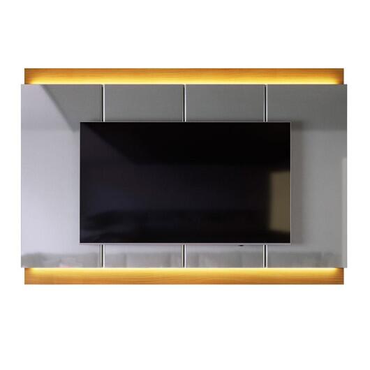 Painel Para TV 75 Polegadas Com LED 2.1 Zory EAX Móveis Cinza/Tauari
