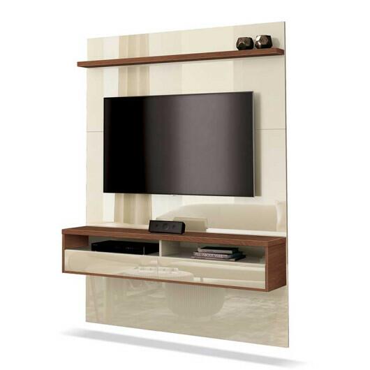 Painel Para TV até 50 Polegadas Milano EDN Off White/Naturale