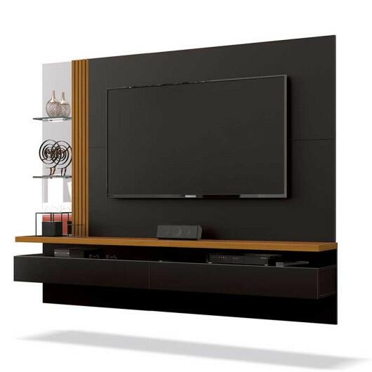Painel Para TV até 60 Polegadas Murano EDN Preto/Cedro