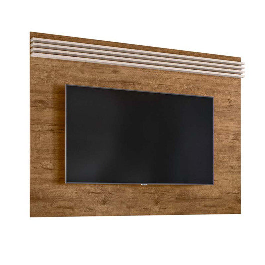 Painel Para TV Até 55 Pol Napole 1.6 Lukaliam Canela/Off White