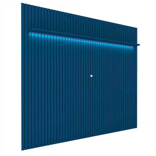 Painel Ripado 230x250 Com LED Para TV 85 Polegadas Nobre Gelius Azul