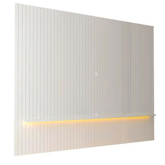 Painel Ripado 230x250 Com LED Para TV 85 Polegadas Nobre Gelius Branco