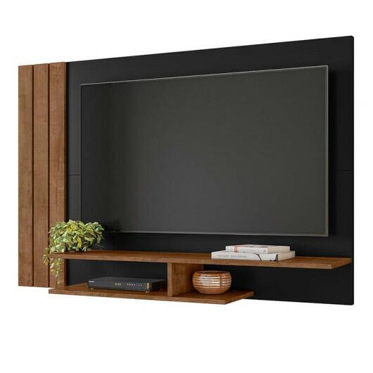 Painel Para TV Até 50 Pol Star 1.36 Lukaliam Preto/Canela