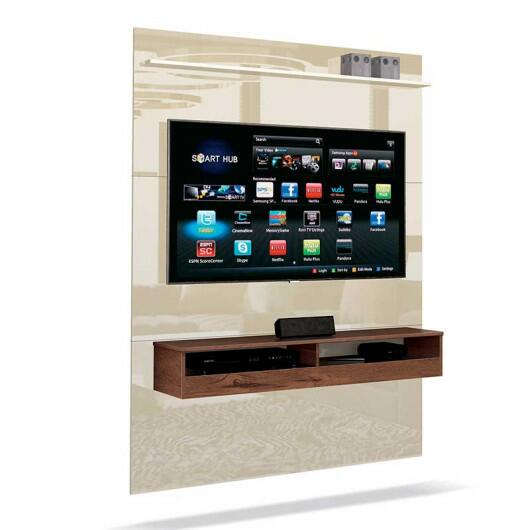 Painel Pequeno Para TV 50 Polegadas Torino EDN Off White/Naturale