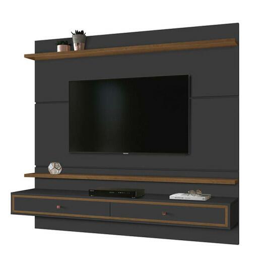 Painel Para TV 58 Polegadas Treviso 160 EDN Grafite/Naturale