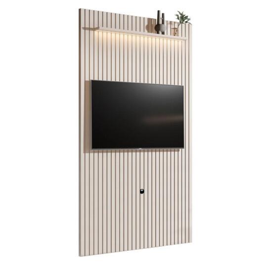 Painel Ripado 140cm Para TV até 55¨ Com LED Arbo 1.4 EDN Off White
