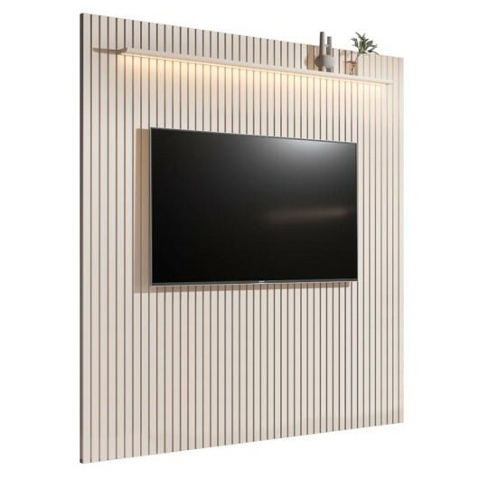 Painel Ripado 229cm Para TV até 85¨ Com LED Arbo 2.3 EDN Off White