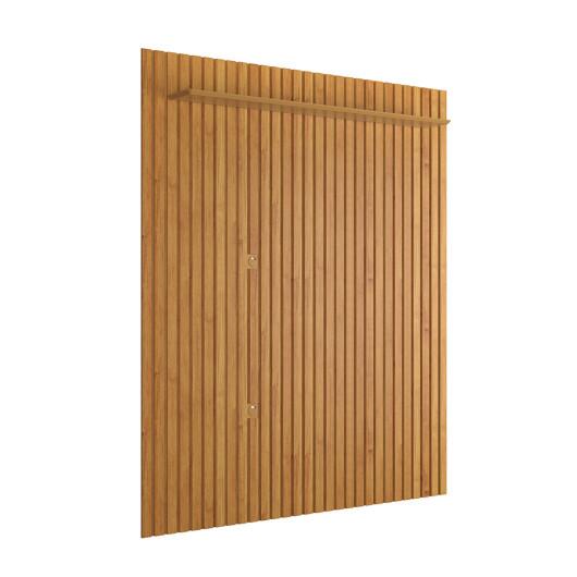 Painel Para TV 65¨ Ripado Madeira 184x220cm Impacto 1.8 Patrimar Cinamomo