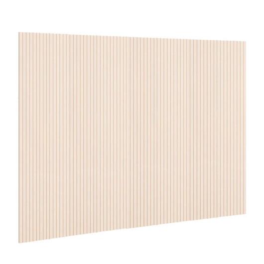 Placa Painel Ripado Madeira MDF 376cm x 240cm Arbo EDN Off White