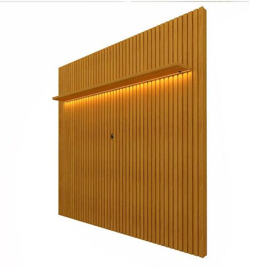 Painel Ripado Com LED 184x250 Para TV 75 Polegadas Nobre Gelius Naturale
