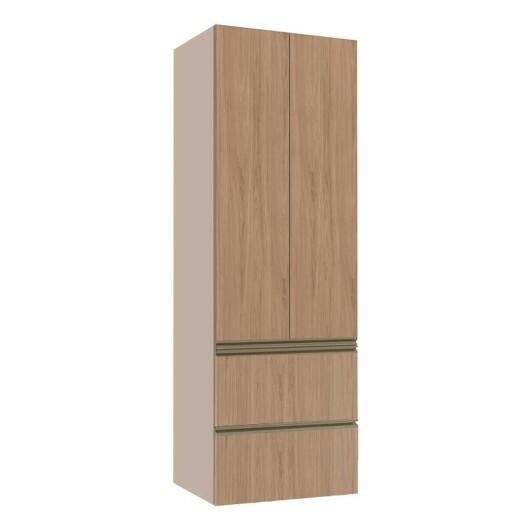 Módulo Paneleiro 172x70x56cm 2 Portas 2 Gavetas 100% MDF Cozinha Modulada Gold J Robel Fendi/Hanover