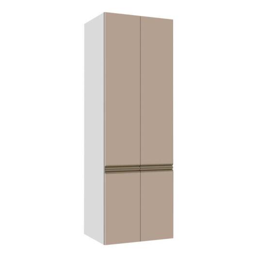 Módulo Paneleiro 70cm 4 Portas 208x70x56cm 100% MDF Cozinha Modulada Gold J Robel Branco/Fendi Matte