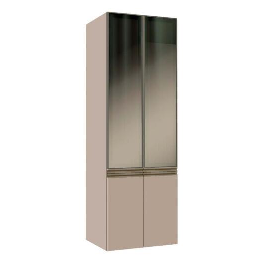 Módulo Paneleiro 70cm Vidro Reflecta 208x70x56cm 100% MDF Cozinha Modulada Gold J Robel Fendi/Fendi Matte