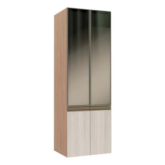 Módulo Paneleiro 70cm Vidro Reflecta 208x70x56cm 100% MDF Cozinha Modulada Gold J Robel Hanover/Aspen