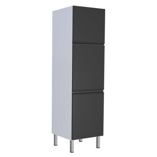 Paneleiro De Aço 60x214 Cozinha Gaia Cozimax Preto