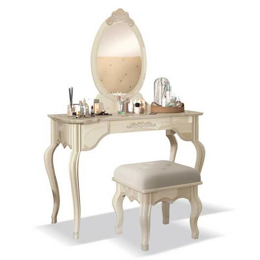 Penteadeira Luis XV com Banqueta EDN Off White