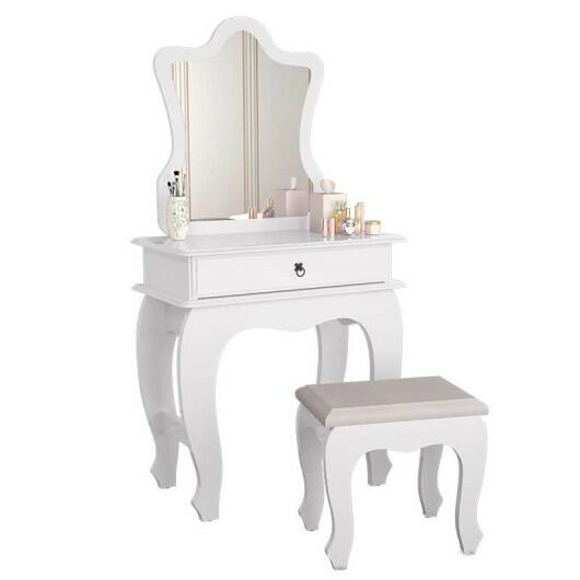 Penteadeira Infantil com Banqueta 150cm Baby 7200 JB Bechara Branco