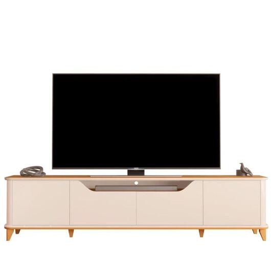 Rack Para Sala 240cm Para TV até 85¨ Aron 2.4 EDN Off White/Cedro