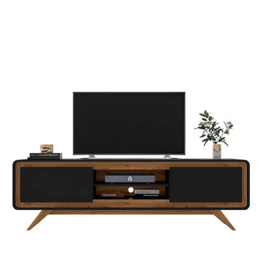 Rack Para Sala TV 65 Channel Fabrimoveis Preto/Nature
