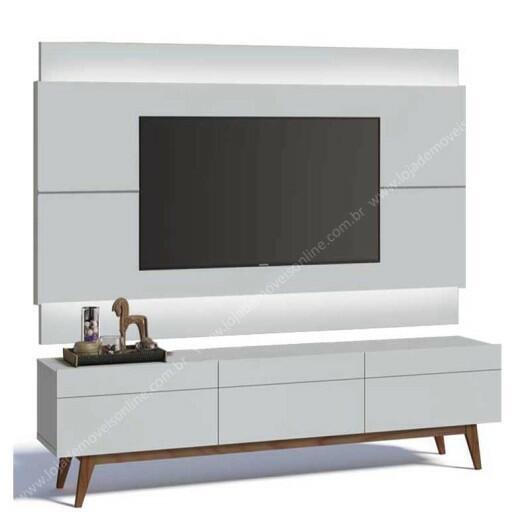 Rack com Painel Para TV Classic 3G 1.8 Com LED Imcal Branco