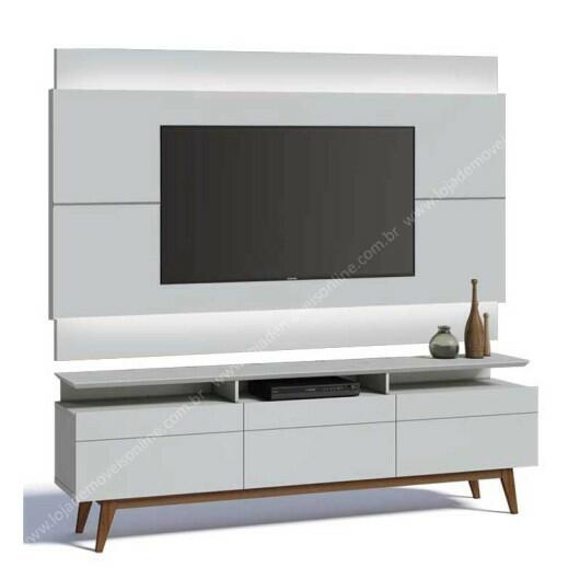 Rack com Painel Para TV Classic Mais 3G 1.8 Com LED Imcal Branco