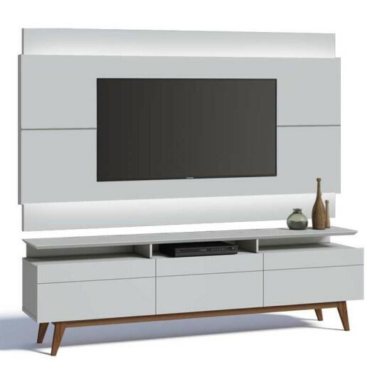 Rack com Painel Para TV Classic 3G Mais 2.2 Com LED Imcal Branco