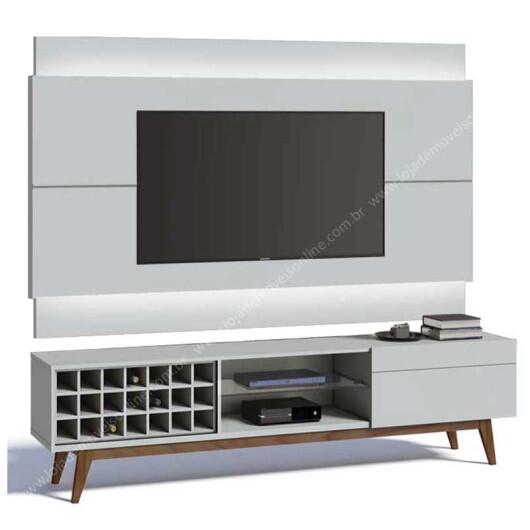 Rack com Painel Para TV Classic AD 1.8 Com LED Imcal Branco