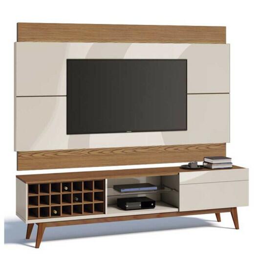 Rack com Painel Para TV Classic AD 1.8 Imcal Off White/Freijo