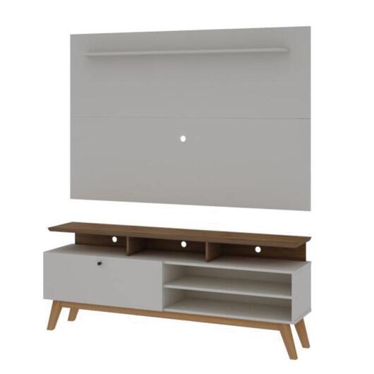 Rack Com Painel Para TV até 65 Arizona 1.6 Gelius Off White/Madeirado