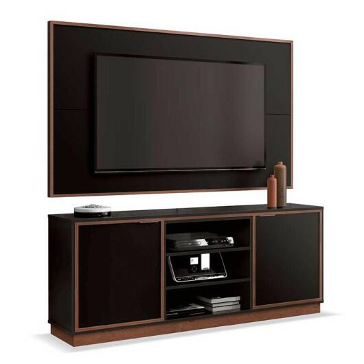 Rack Com Painel Van Gogh Para TV 58 Polegadas EDN Preto