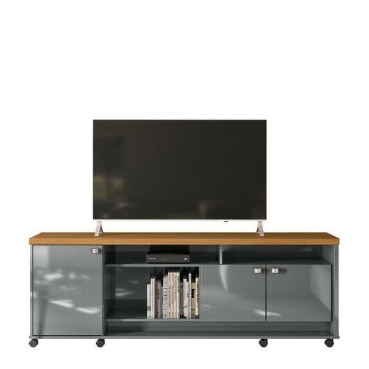 Rack Bancada Para TV 65 Polegadas Dallas 1.8 Lukaliam Cinza/Tauari