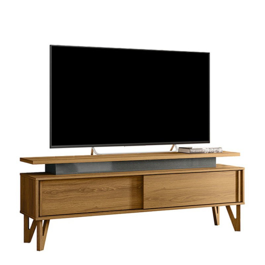 Rack Para TV 65 Polegadas 1.6 Zacat EAX Móveis Freijo/Cinza