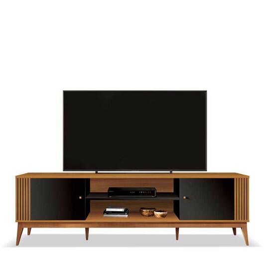 Rack Ripado Legacy 200cm Para TV 75 Polegadas EDN Cedro/Preto
