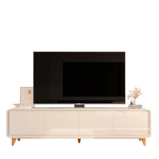 Rack Canto Arredondado 218cm Para TV 85¨ 4 Portas Liv 2.2 EDN Off White