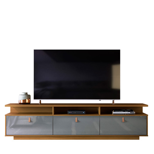 Rack Para TV 75 Polegadas 207cm Marrocos Lukaliam Tauari/Cinza Perolizado