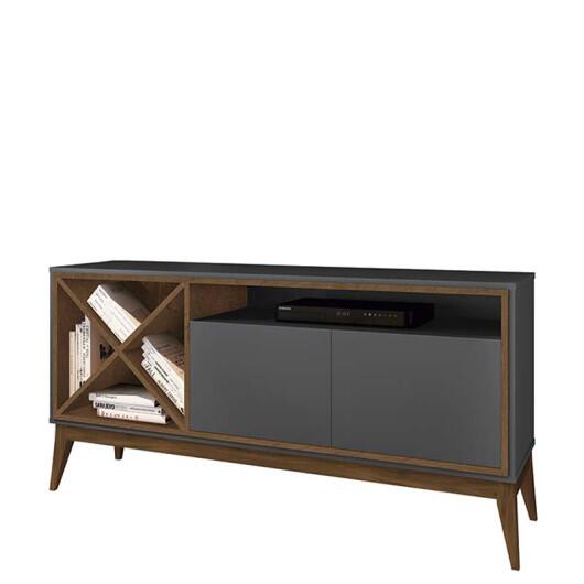 Rack Sala Para TV até 55 Polegadas Merlot 135 EDN Grafite/Naturale