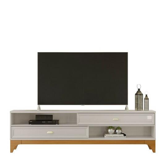 Rack Para TV 75 Polegadas 2.1 Koly EAX Móveis Off White/Tauari