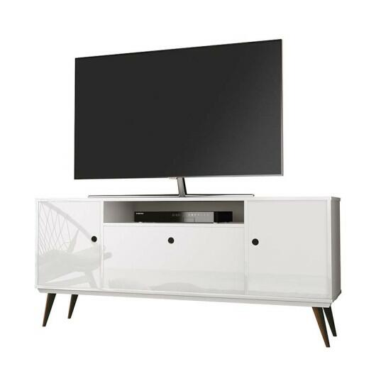 Rack Retrô Sala Para TV até 55 Polegadas Lexus EDN Branco
